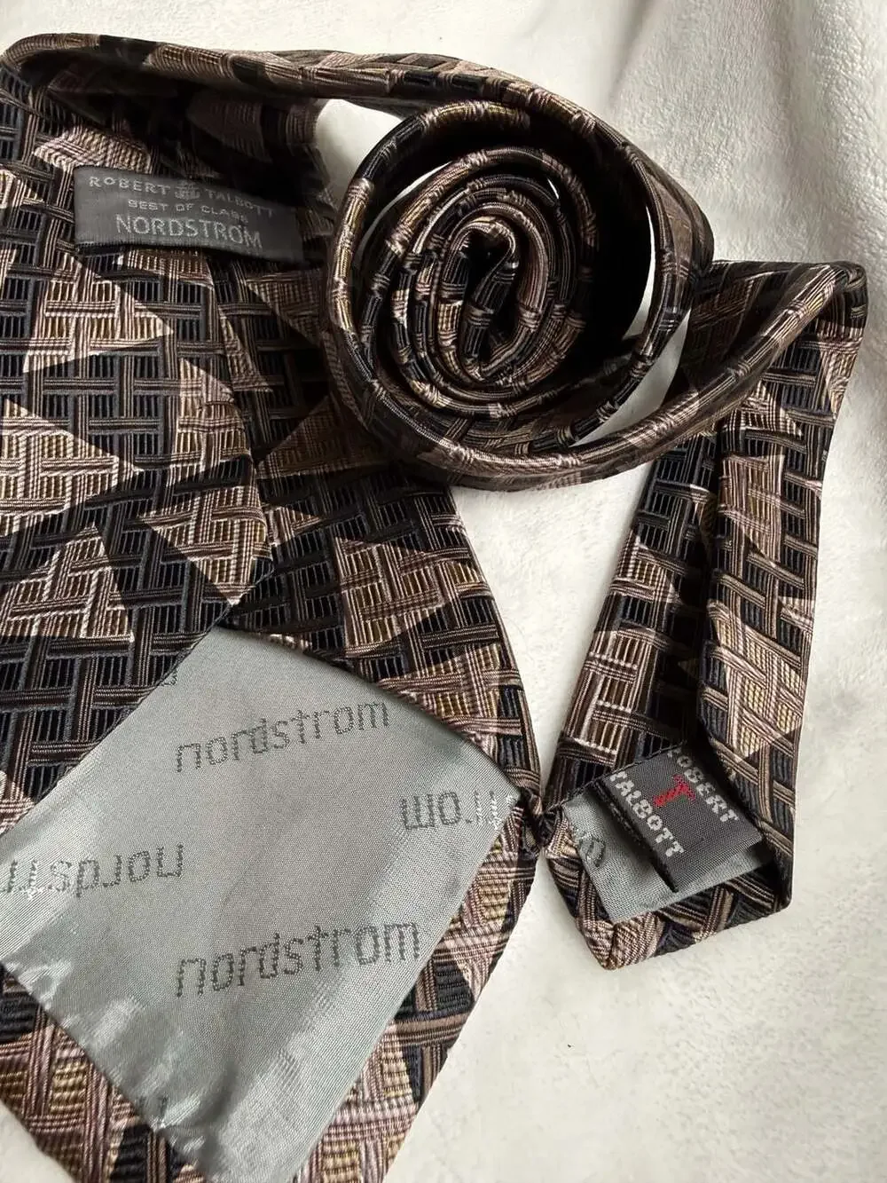 Robert Talbott Best of Class for Nordstrom Men's Hand Sewn Silk Necktie, Brown a